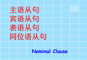 主语从句宾语从句表语从句同位语从句名词性从句讲解课件.ppt