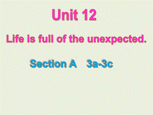 人教九年级英语下册《nit 12 Life is full of the unexpectedSection A 3a—3c》公开课课件-3.pptx(课件中不含音视频素材)