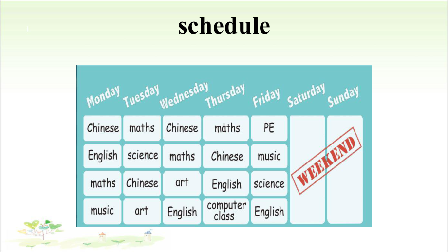 五年级(上)英语公开课 Unit 2 My week B Read and write 人教PEP版课件.pptx(课件中不含音视频素材)_第2页