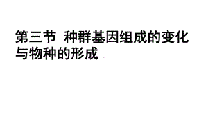 人教版新教材《种群基因组成的变化与物种的形成》优质课件3.pptx(课件中无音视频)