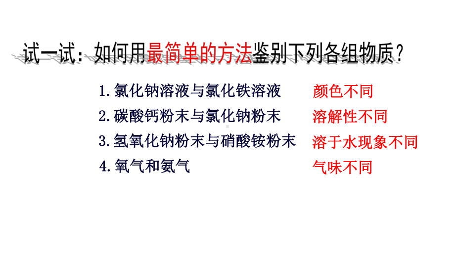 2020中考化学专题复习：物质的检验和鉴别、除杂和分离课件.pptx_第2页