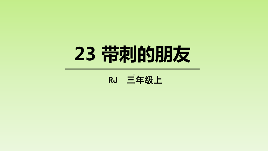 《带刺的朋友》(完美版)优秀课件.pptx_第1页