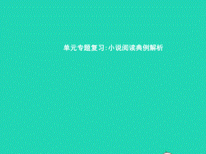 九年级语文下册单元专题复习小说阅读典例解析课件(新版)新人教版.pptx