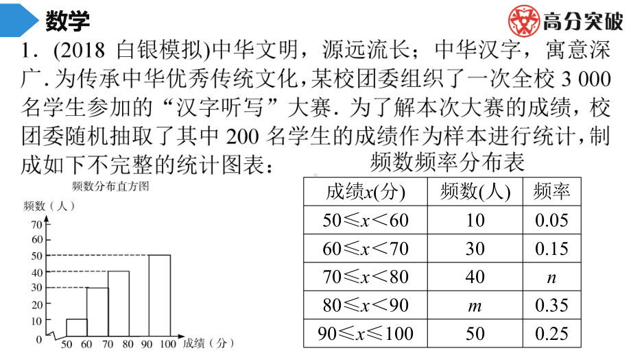 2020年广东省中考数学总复习：解答题专练《统计与概率》课件.ppt_第2页