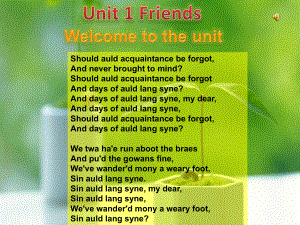 Unit1 Friends Comic strip and Welcome to the unit课件牛津译林版8A.ppt(课件中不含音视频素材)