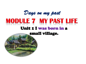 Module 7 Unit 1 I was born in a small village课件5(外研版七年级上册).ppt(课件中不含音视频素材)