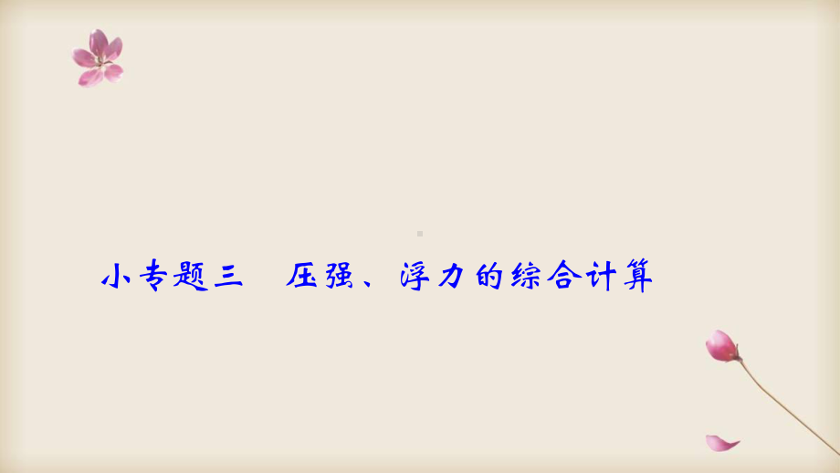 2020中考物理专题复习课件 《压强、浮力的综合计算》课件.ppt_第1页