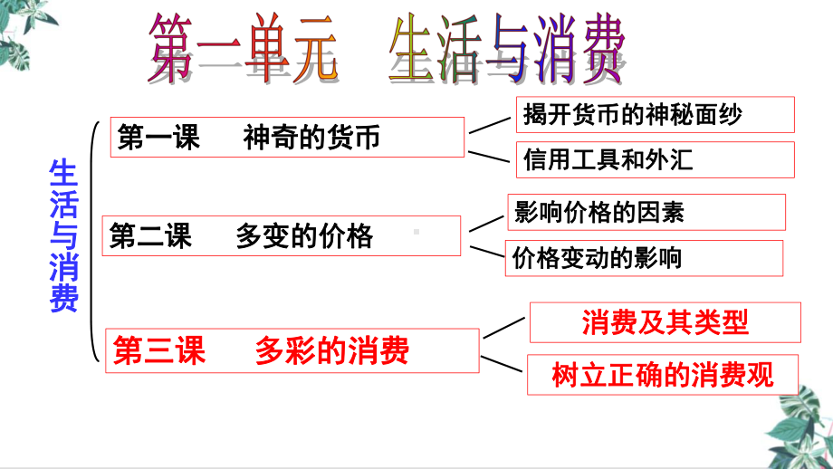 2021年高考政治一轮复习教学课件：经济生活第三课多彩的消费.ppt_第1页