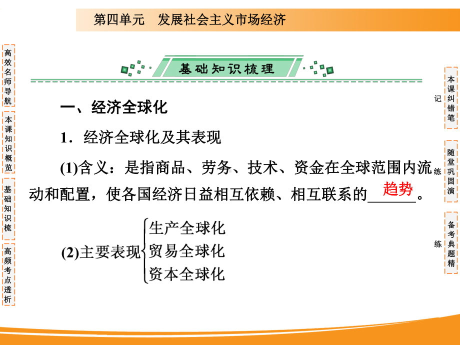 2020届高考政治一轮复习课件：第十一课 经济全球化与对外开放.ppt_第3页