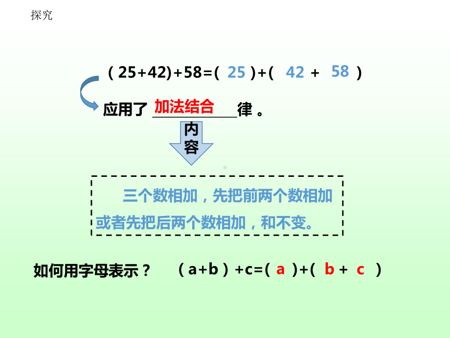 人教版小学五年级数学上册《用字母表示运算定律 》课件.pptx_第3页