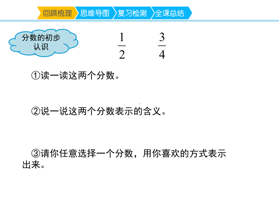 人教版数学三年级上册第八单元《分数的初步认识复习课》优质课件.ppt(课件中无音视频)_第2页