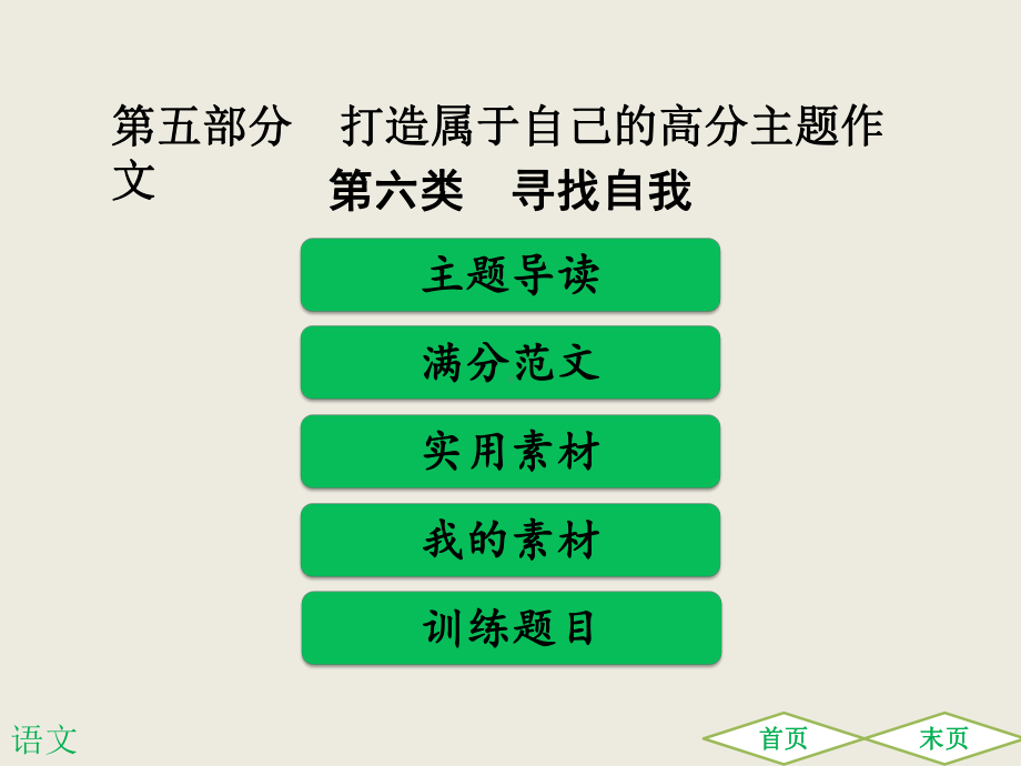 中考满分作文必备第六类 寻找自我课件.ppt_第1页