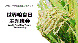 《世界粮食日主题班会》(完美版)班会课件.pptx