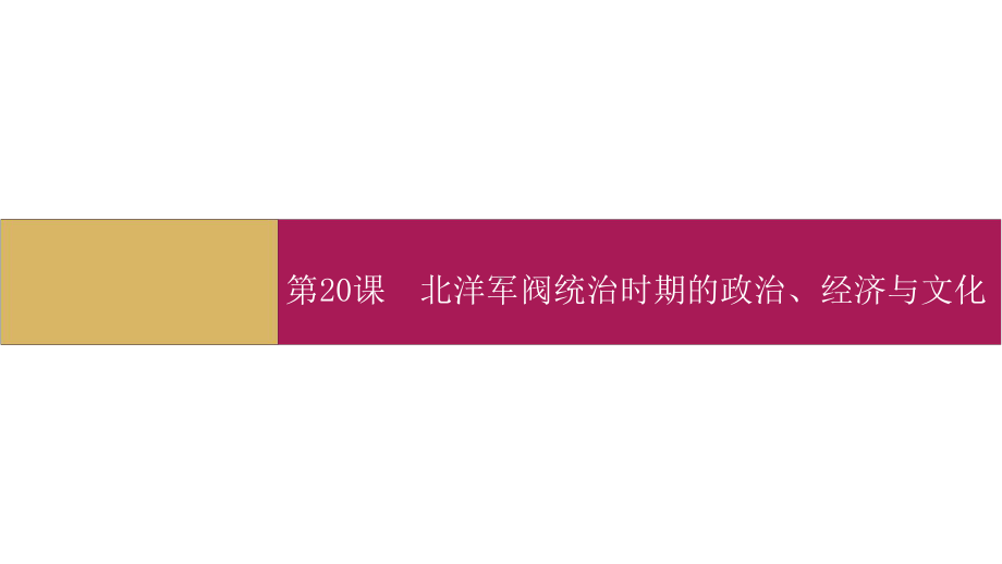 历史必修上：第20课课件(一)《北洋军阀统治时期的政治、经济、文化》.pptx_第2页