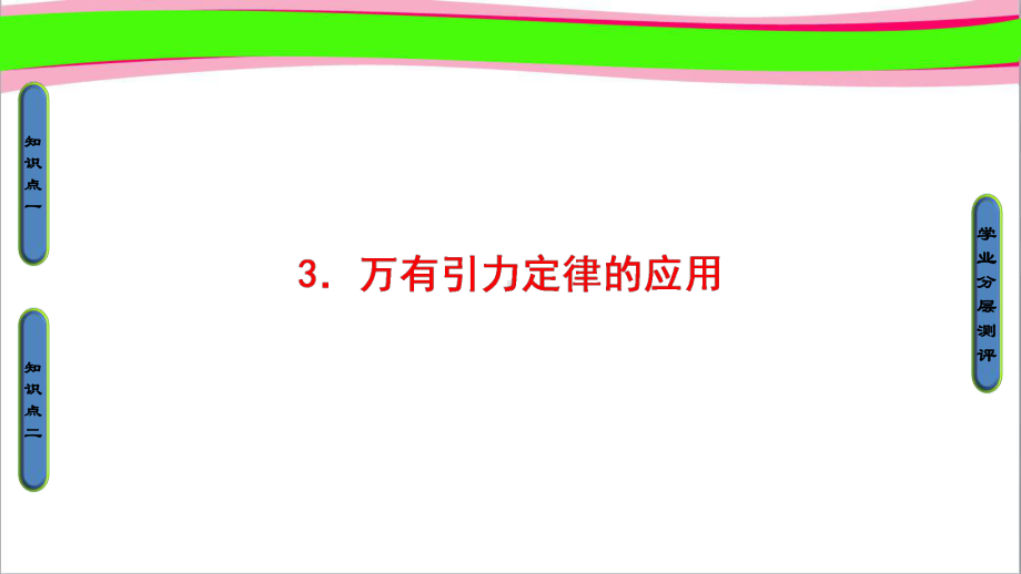 万有引力定律的应用公开课一等奖课件.ppt_第1页