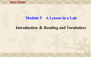 （全程复习方略）高中英语 Module 5 A Lesson in a Lab Introduc课件.ppt