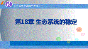 2020年生物中考复习 苏科版八年级上册 第18章 生态系统的稳定课件(共.ppt