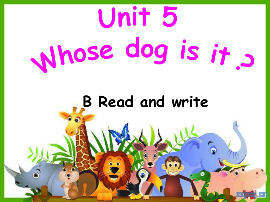 人教版PEP五年级下册Unit 5 Whose dog is it B Read and write Robin at the z课件oo等.ppt(课件中不含音视频素材)_第1页