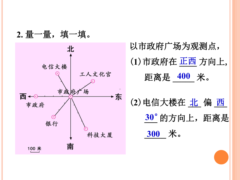 六年级上册数学《位置与方向(二)》练习课课件.ppt_第3页