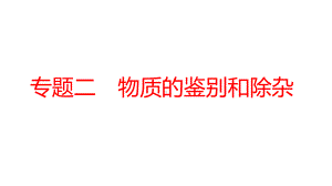 2020年广东省中考化学第二轮复习：专题二 物质的鉴别和除杂课件.ppt