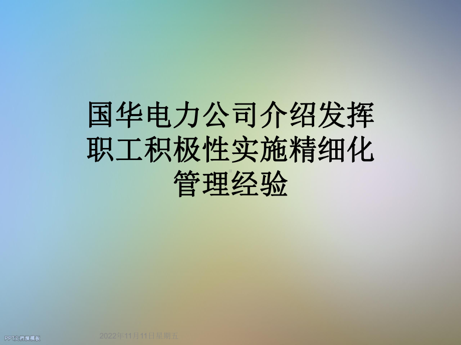 国华电力公司介绍发挥职工积极性实施精细化管理经验课件.ppt_第1页