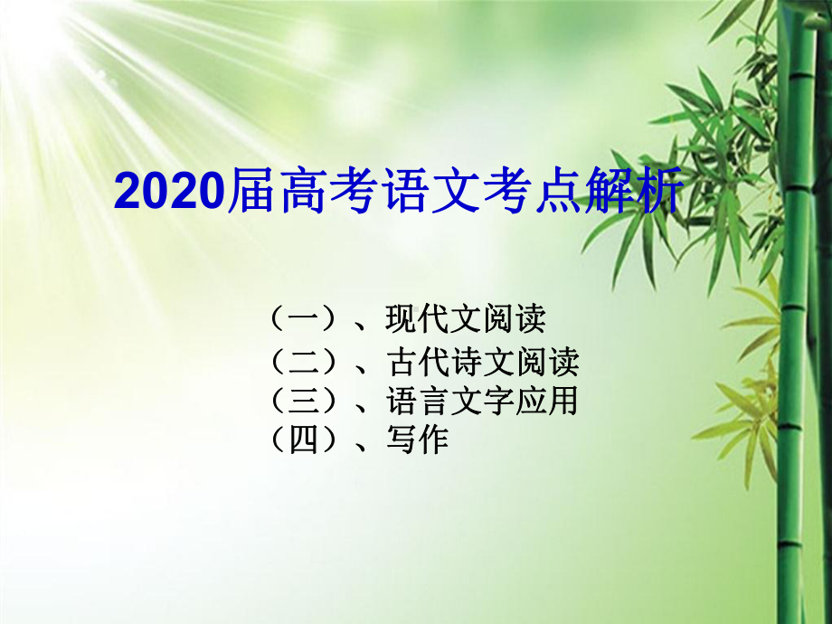 2020届高考语文考点解析课件.ppt_第1页