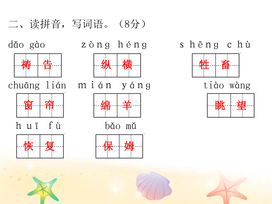 2020 部编版五年级下册语文复习第七单元综合能力测试课件.ppt_第3页