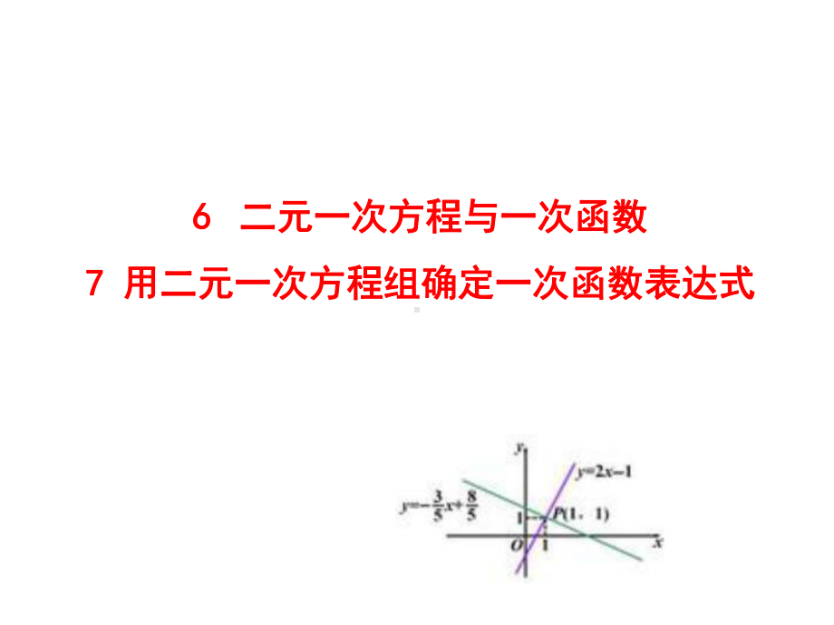 二元一次方程与一次函数用二元一次方程组确定一次函数表达式 大赛获奖教学课件.ppt_第1页