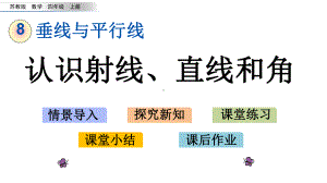 四年级上册数学(苏教版)81 认识射线、直线和角课件.pptx