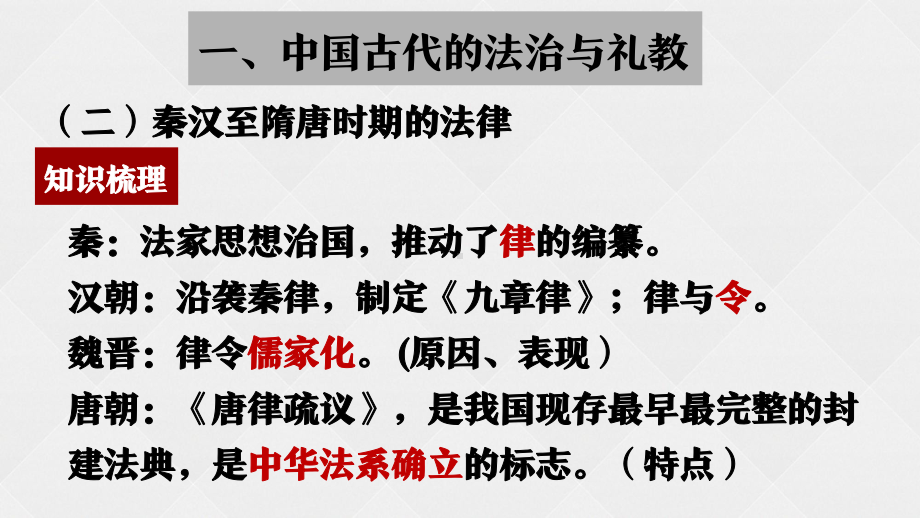 人教统编版高中历史选择性必修一第三单元 法律与教化 复习课件.pptx_第3页