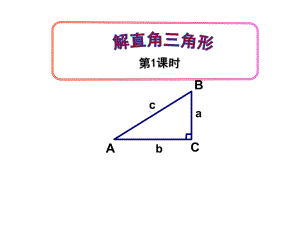 2821 解直角三角形课件.pptx