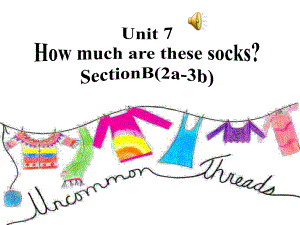 人教版新目标七年级上Unit 7 How much are these socks？ sectionB 2a 3b课件.pptx(课件中不含音视频素材)