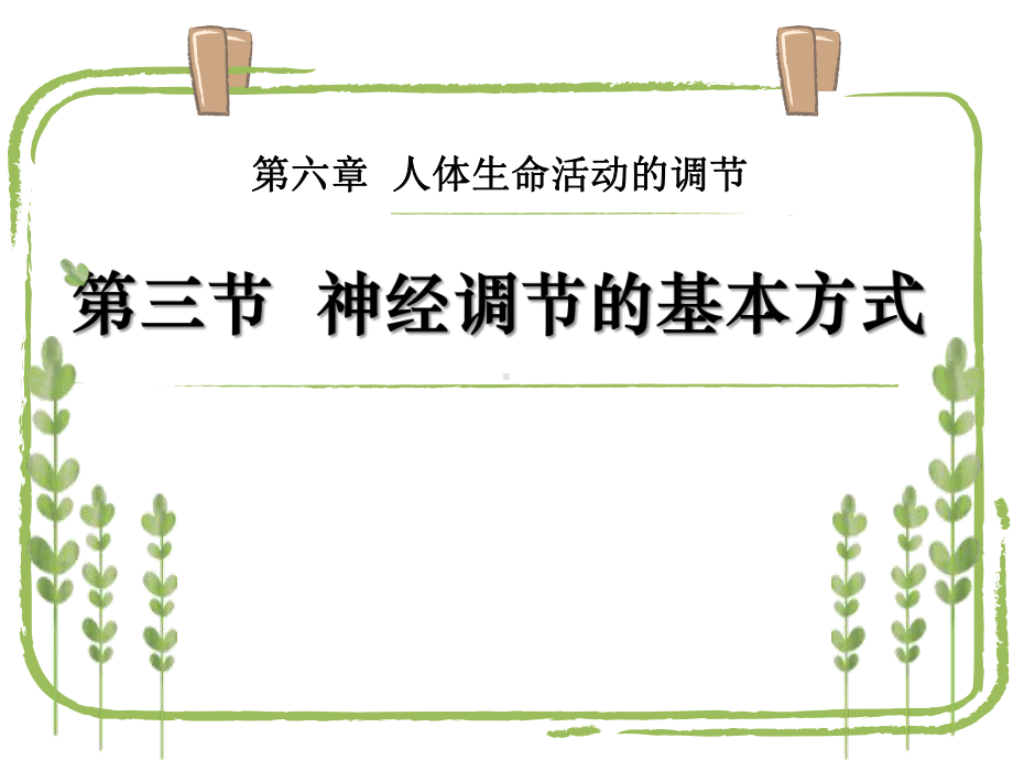 人教版生物七年级下册第四单元第六章第三节神经调节的基本方式课件.pptx_第2页