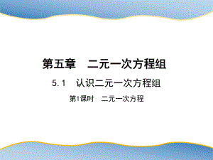 北师大版八年级数学上册 511二元一次方程课件.ppt