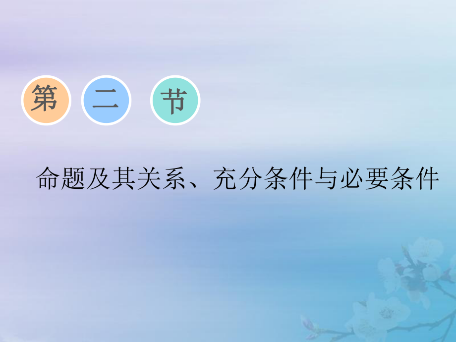 (通用版)2020高考数学一轮复习12命题及其关系、充分条件与必要条件课件文.ppt_第1页