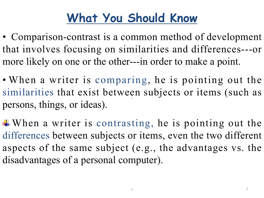 comparison and contrast对比 英文写作课件.ppt_第3页
