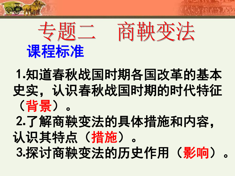 人民版历史选修一专题二《商鞅变法》课件.ppt_第1页