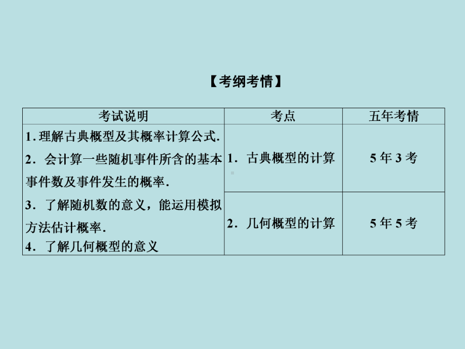 2020届高三一轮复习理科数学课件 古典概型与几何概型.ppt_第3页