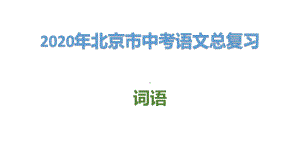 2020年北京市中考语文总复习：词语课件.pptx