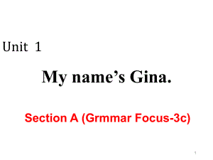 人教版七年级英语上册Unit 1 Section A (Grammar Focus 3c)课件.ppt(课件中不含音视频素材)