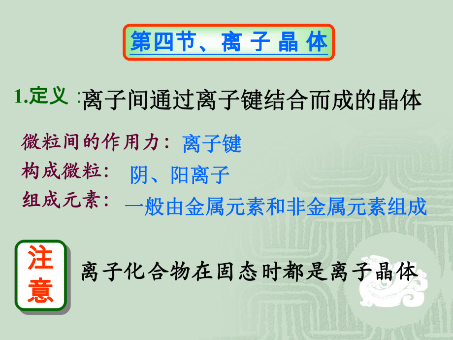 人教版高中化学系列 选修三第三章离子晶体、晶体计算课件.ppt_第2页