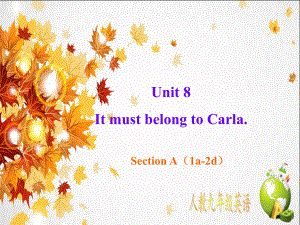 Unit 8 It must belong to carlaSection A 1a 2d人教版 九年级 省一等奖精选课件.ppt(课件中不含音视频素材)