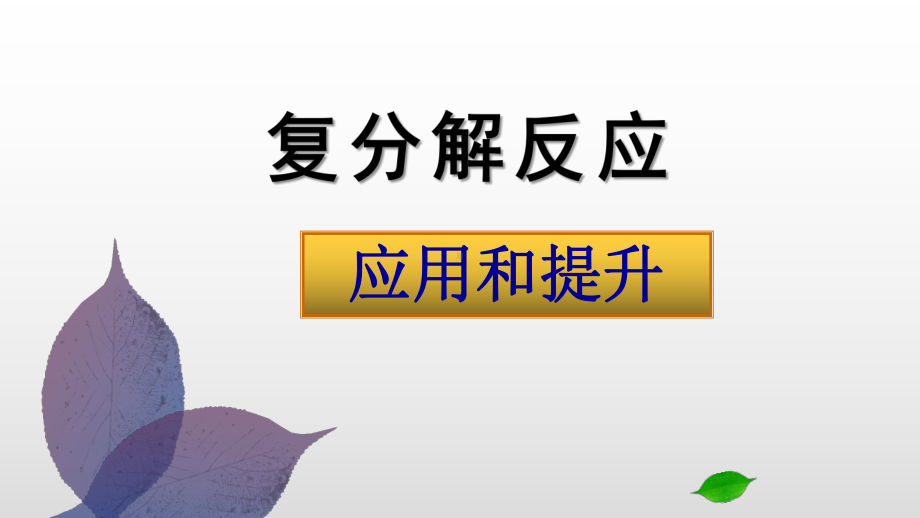 中考化学专题复习：复分解反应应用与提升课件.pptx_第1页