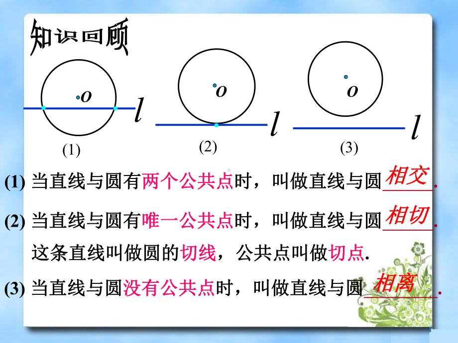 北师大版初三数学下册36 2直线与圆的位置关系课件2.ppt_第2页