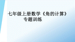 人教版七年级上册数学《角的计算》专题训练课件.ppt