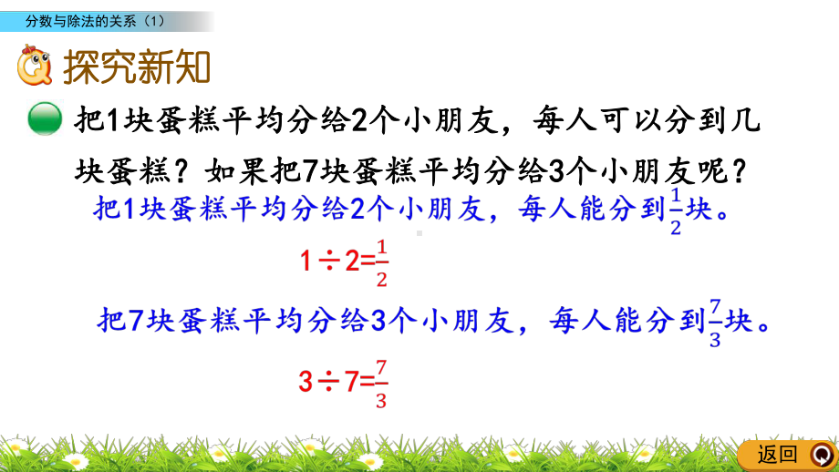 54 分数与除法的关系(北师大版数学五年级上册优秀课件).pptx_第3页