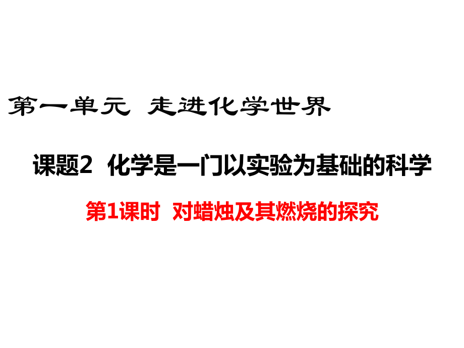 九年级化学对蜡烛及其燃烧的探究课件.ppt_第1页