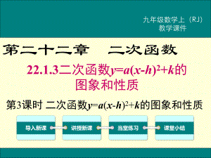 (贵州)RJ人教版 九年级数学 上册第二十二章 二次函数 2213 第3课时 二次函数y=a(x h)2+k的图象和性质课件.ppt