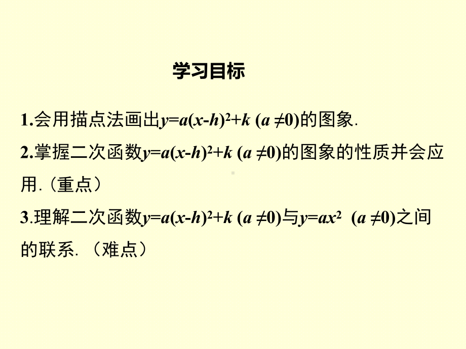 (贵州)RJ人教版 九年级数学 上册第二十二章 二次函数 2213 第3课时 二次函数y=a(x h)2+k的图象和性质课件.ppt_第2页