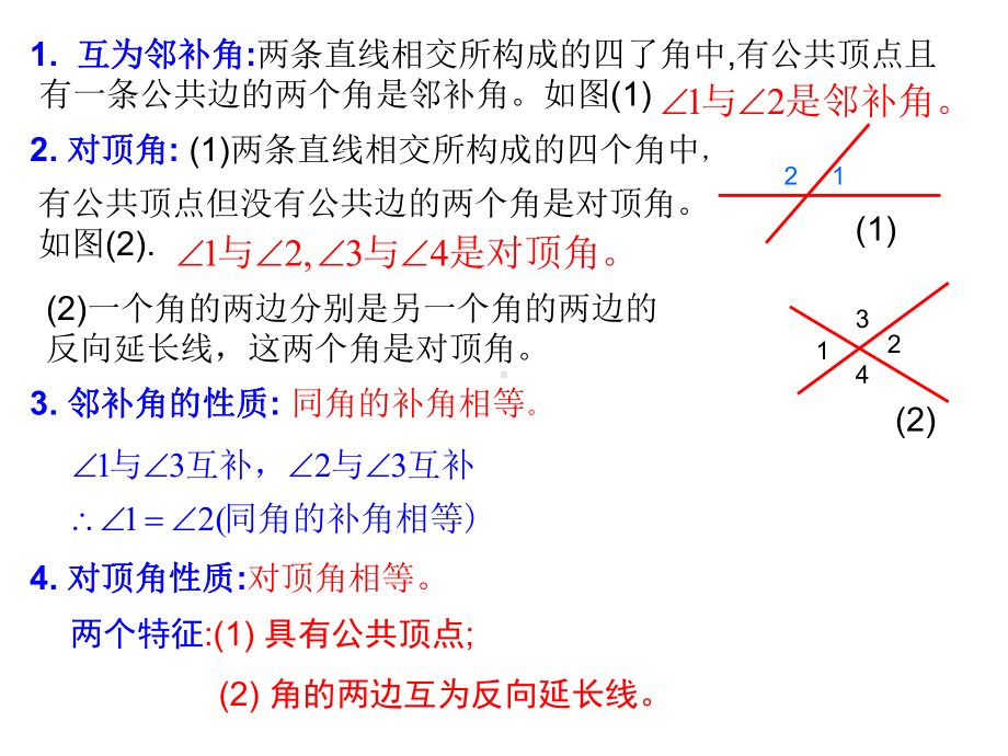 人教版七年级数学下册《相交线与平行线》总复习演讲教学课件.pptx_第3页